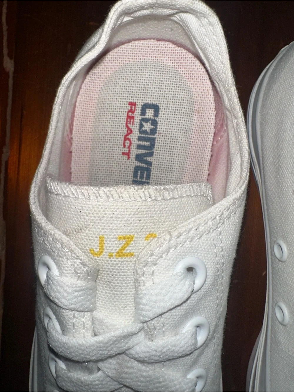 Converse White Low-Top Canvas Sneakers - Picture 8 of 9